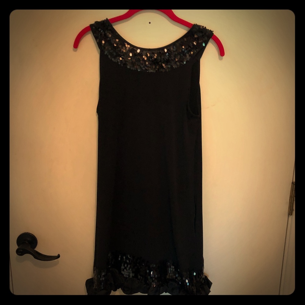 Black Express frilly dress with sequins